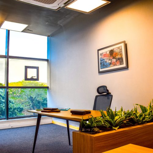 Small office space for rent in Mauritius with panoramic views at Le Workspace The Docks